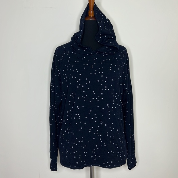 SUNDRY Women's Stars Raw Edge Hoodie 0= XS - Picture 3 of 10